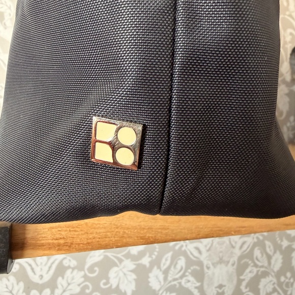 Kate Spade Made In Italy Vintage Handbag Nylon w/ Snake Skin Trim Polka Dot Int - Picture 7 of 17